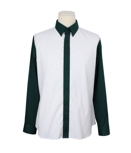 #zs1303 tie line scheme shirts_green